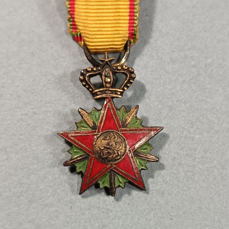 MAROC REDUCTION DE LA MEDAILLE DE L'ORDRE DE L'ETOILE DE GUERRE PREMIER TYPE